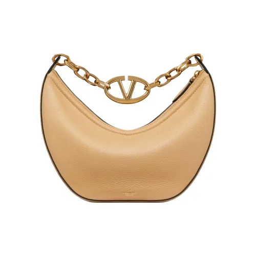 Valentino Vlogo Signature Кожа Сумка Стандартная Женская Капучино Бежевый