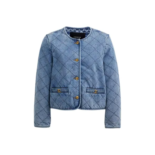 COACH SS24 Denim Jacket Women's Blue