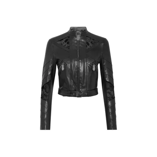 PHILIPP PLEIN Черные Женские Кожаные Куртки