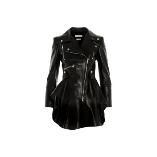 Alexander McQueen Черные Женские Кожаные Куртки