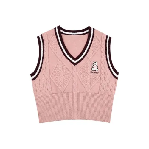 Geyini Розовые Женские Жилеты