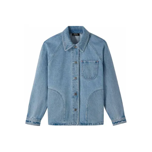 A.P.C Светло-синие Женские Джинсовые Куртки