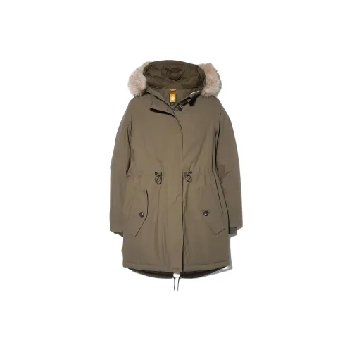 Timberland MOUNT Kelsey High PILE Флис Линейка Парка Пальто Женские Умбра