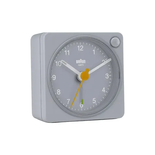 BRAUN Кварцевый механизм пластик будильник унисекс серый