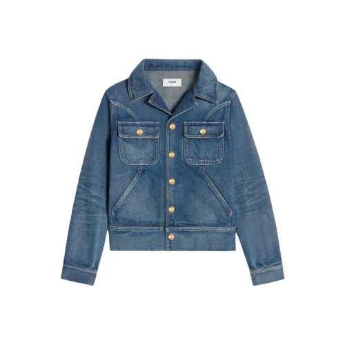 CELINE Denim Jacket Women's Blue CELINE Деним Куртка Женская Синяя