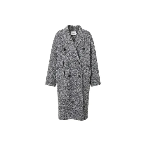 Hopeshow Пальто Женское Звезда Белый Серый