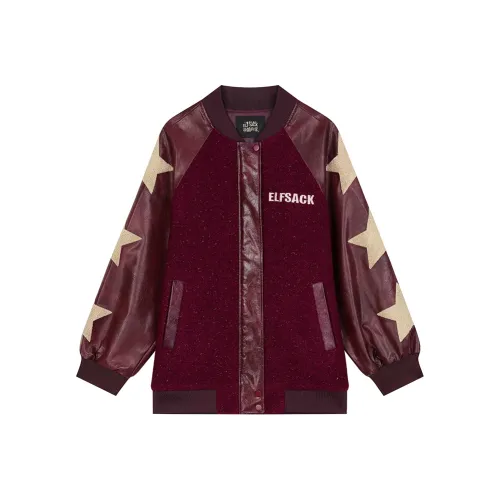 ELF SACK Cropped Coat Women's Vintage Red ELF SACK Укороченное пальто женское винтажный красный