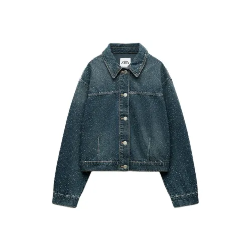ZARA Trf Denim Jacket Women's Blue