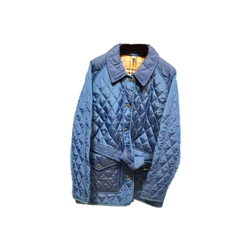 Burberry FW23 Хлопковый пуховик Женский Синий