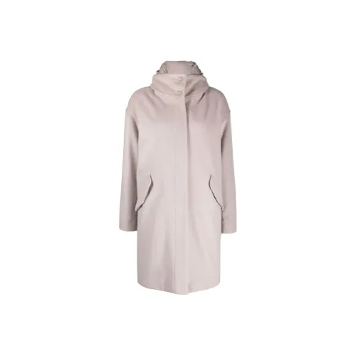 WOOLRICH Хлопковый пуховик женский цвет тауповый