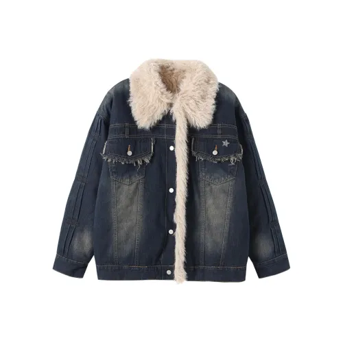 ANDN Denim Jacket Women's Dark Blue