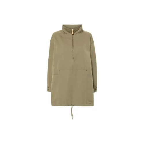 PRADA SS24 PARKA Пальто Женское Хаки Зеленый