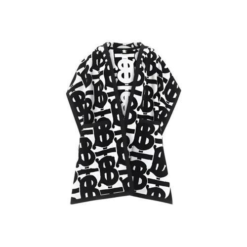 Burberry FW22 Плащ Женский Черный Белый