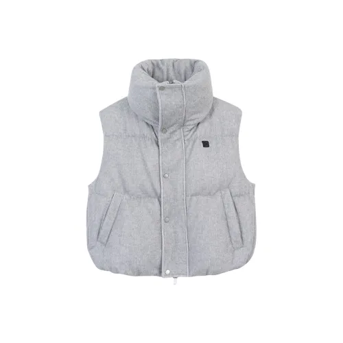 YOUWEIi Серый Женский Пуховый жилет