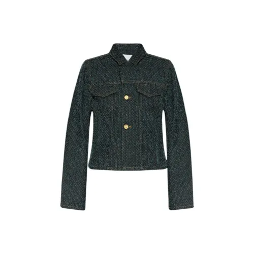 GANNI Джинсовая куртка женская морской синий