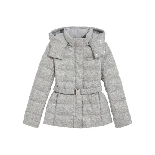 BEBE Down Jacket Women's Light Gray