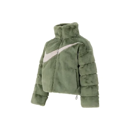 NIKE Зеленые Женские Бархатные Куртки
