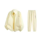 Комплект одежды (Бежевый топ + Бежевые штаны)