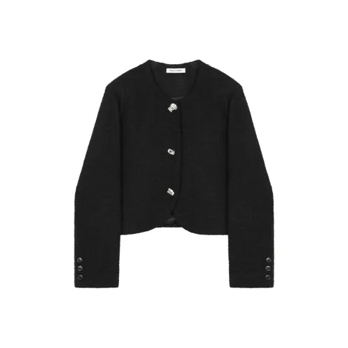 VEGA CHANG SS24 Cropped Coat Women's Elegant Black VEGA CHANG SS24 Укороченное пальто женское элегантное черное