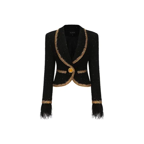 NANA JACQUELINE Черное женское короткое пальто