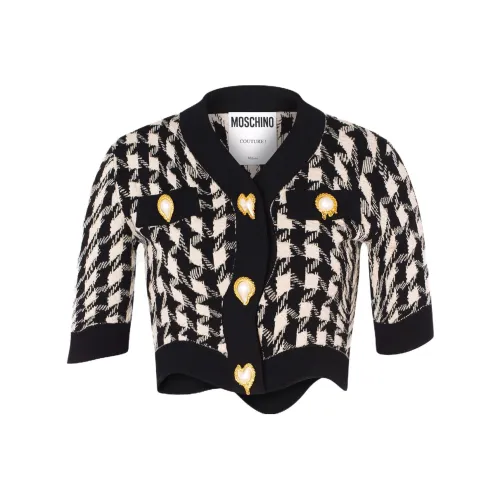 MOSCHINO Черное Женское Короткое Пальто