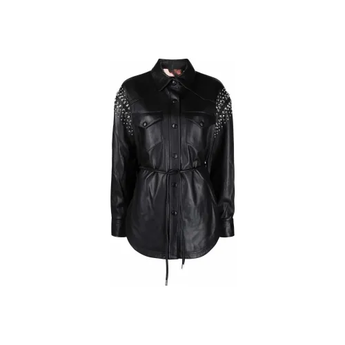 PHILIPP PLEIN Кожа Куртка Женская Черная