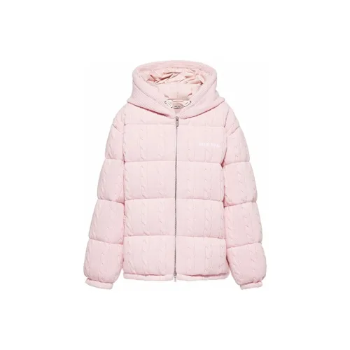 MIU MIU Розовые Женские Объёмные Куртки (Пуфы)