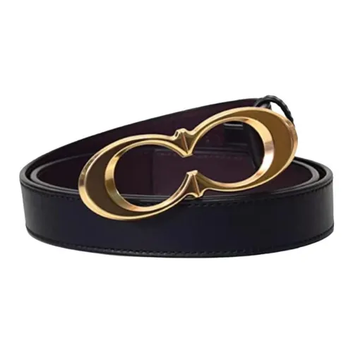 COACH Телячья кожа Аксессуары для аппаратов Кожаные ремни Женские Черный 2,5 см