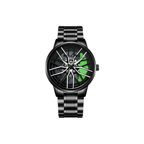 Rlychee Кварцевый механизм ремешок из нержавеющей стали мужские часы циферблат с открытым механизмом