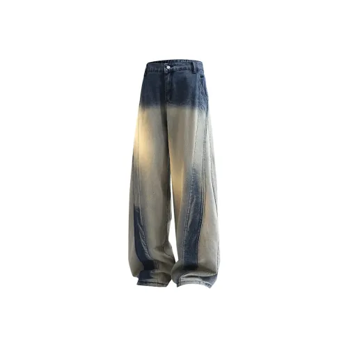 GONGFUSHE Винтажные синие унисекс джинсы