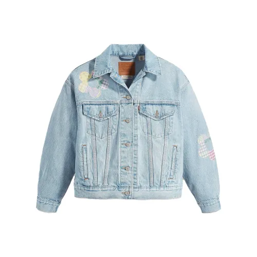 Levis Светло-синие Женские Джинсовые Куртки