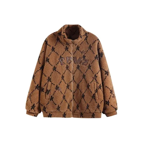 ANDN Хлопковый пуховик унисекс коричневый