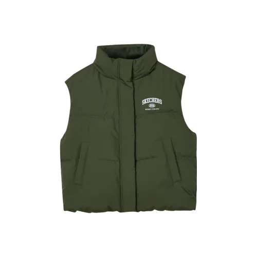 Skechers Colorful Оливковый/0067 Женская пуховая жилетка