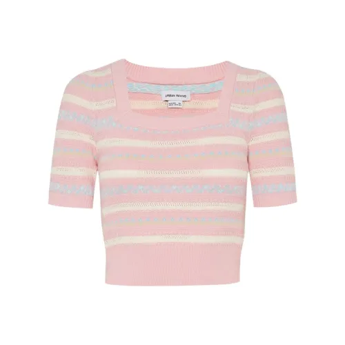URBAN REVIVO Трикотаж Женский Светло-Розовый