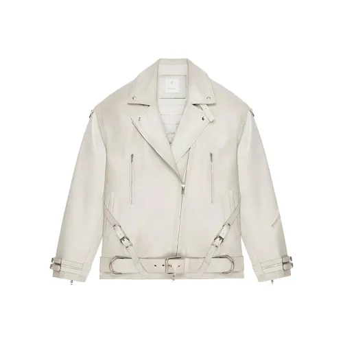 GIVENCHY Кожа Куртка Женская Белая