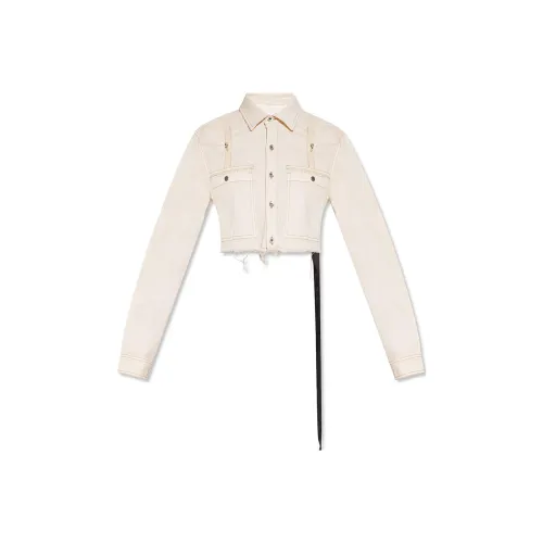 Rick Owens DRKSHDW Белое Женское Короткое Пальто