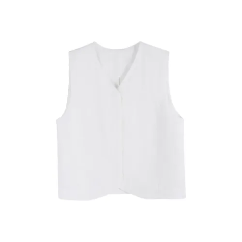 HACHIXIAOJIE Pulp Белый Женские Жилеты