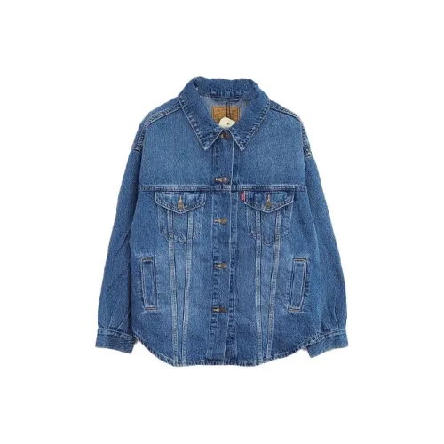 Levis Джинсовый синий Женские Джинсовые куртки