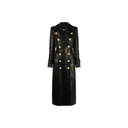 BALMAIN Черные Женские Кожаные Куртки