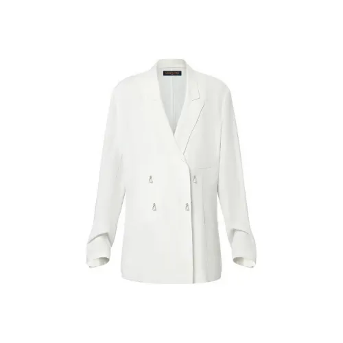 LOUIS VUITTON SS24 Бизнес Костюм Пальто Женское Белое