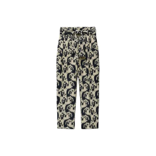 ZARA Черные/Телесные Женские Повседневные Брюки