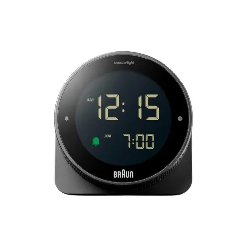 BRAUN Кварцевый механизм пластик будильник унисекс черный