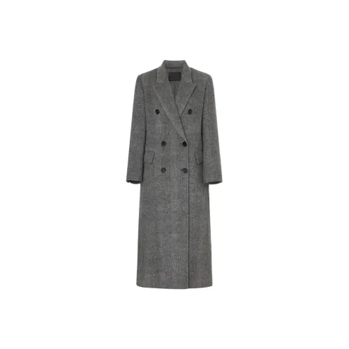 MOCO Пальто Женское Черное Белое Текстура