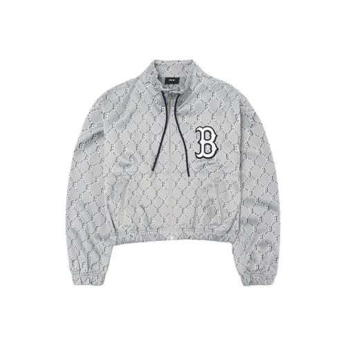MLB Boston Red Sox Светло-серое Женское Короткое Пальто