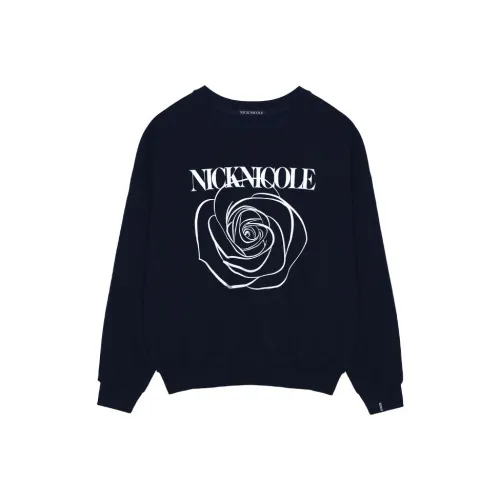 Nick Nicole 24 Особенный ROSE COLLECTION Толстовка Женская Морской Синий Белый