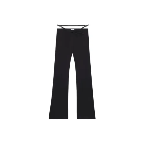 COURREGES SS24 Slash Sangle Crepe Jersey Pants Casual Pants Women's Black