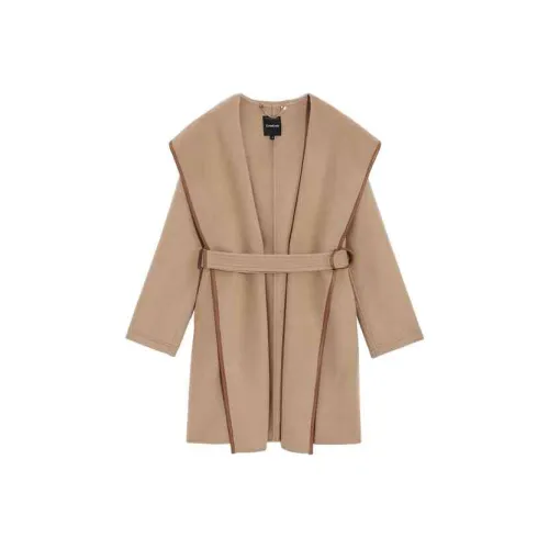 BEBE Верблюжий Женское Пальто