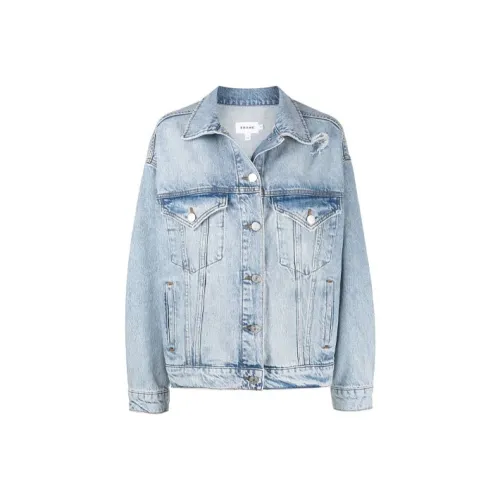 Рамка Синий Женские Джинсовые Куртки