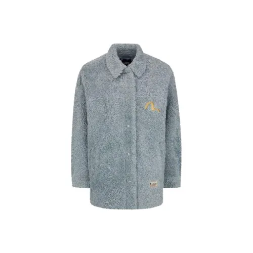 EVISU FW23 Velvet Feel Куртка Женская Ice Синий