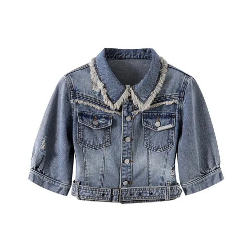 ANDN Denim Jacket Women's Washed Blue